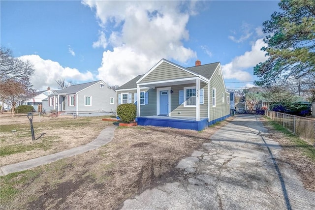 bungalow with a porch