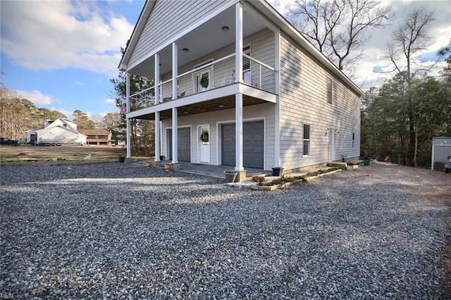 view of property featuring a garage