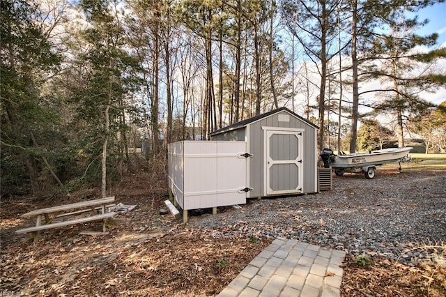 view of outbuilding