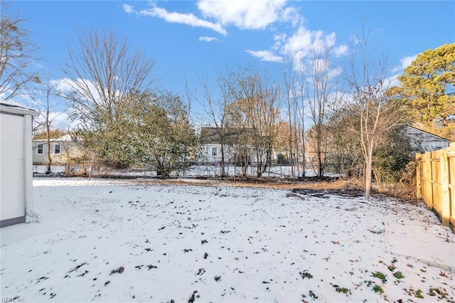 view of snowy yard