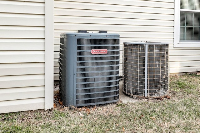 exterior details with central air condition unit