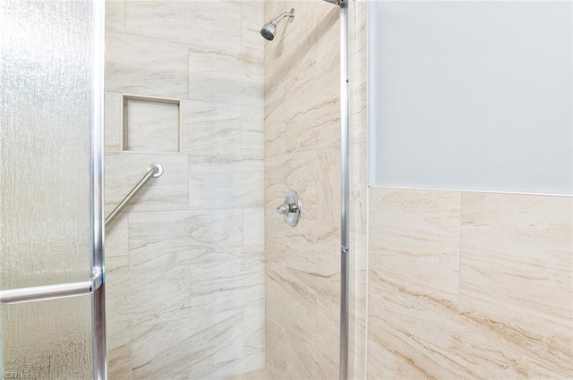 bathroom with walk in shower