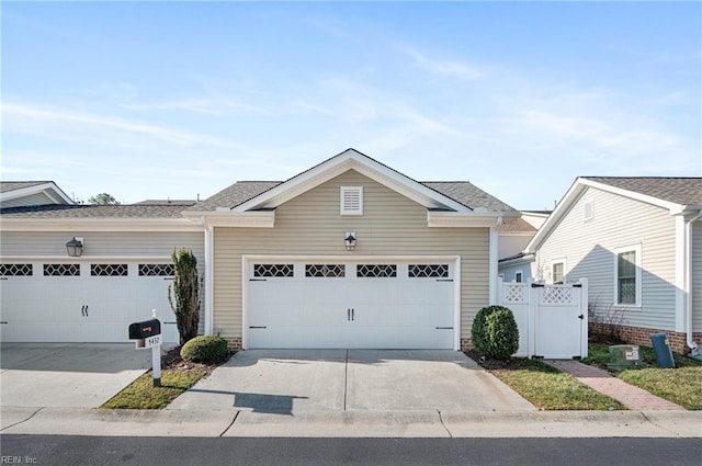 view of front of home featuring a garage