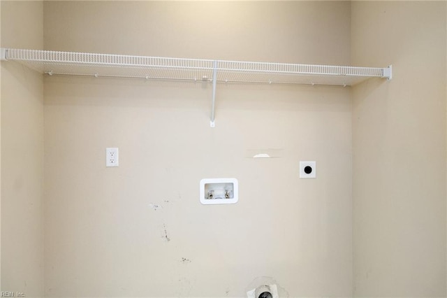 laundry room featuring washer hookup and hookup for an electric dryer