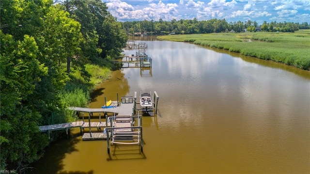 exterior space with a boat dock