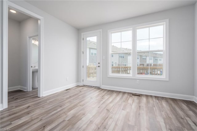 interior space featuring light hardwood / wood-style flooring