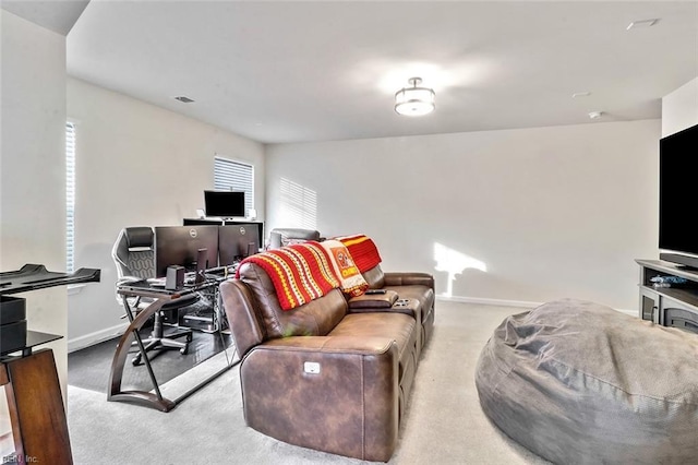 view of carpeted living room