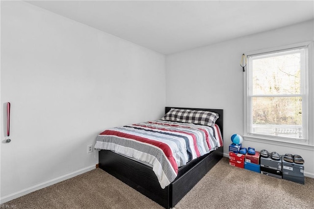 carpeted bedroom with multiple windows