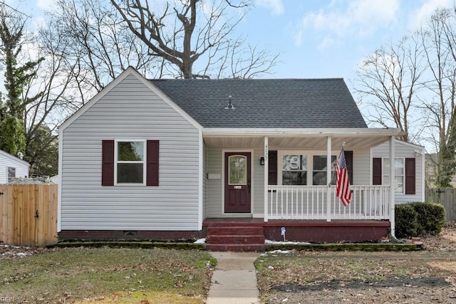 bungalow-style house with a porch