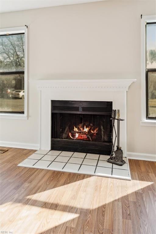 room details featuring hardwood / wood-style floors