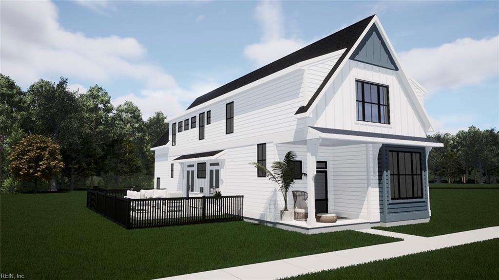 925 Calhoun Way, Chesapeake, VA 23322 - back of house featuring a yard and outdoor lounge area