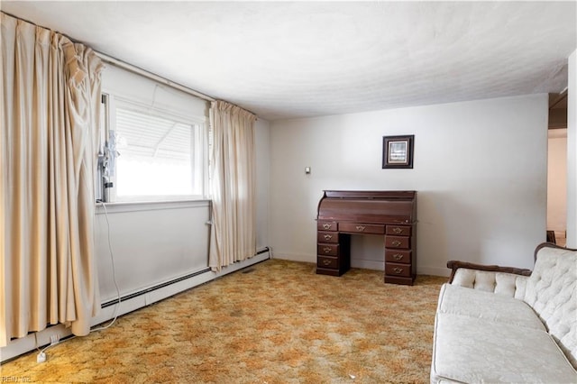 interior space with light colored carpet