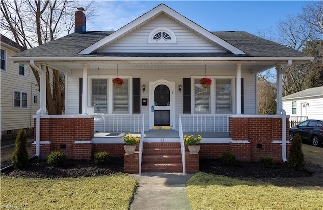 bungalow-style house featuring a porch