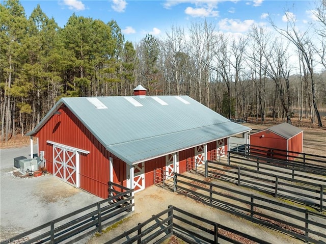 view of horse barn