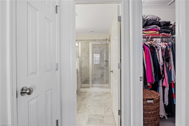 bathroom with walk in shower