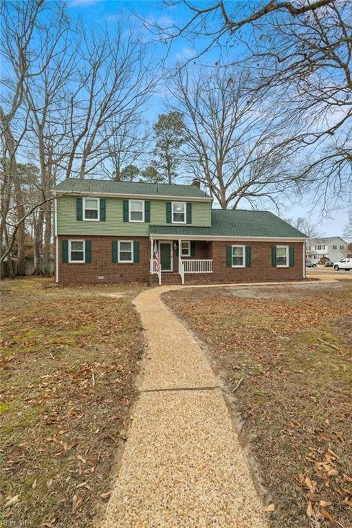 view of front of home featuring covered porch