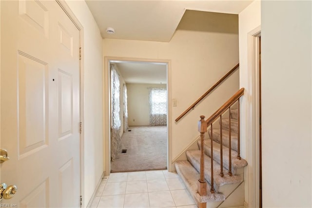 view of tiled foyer