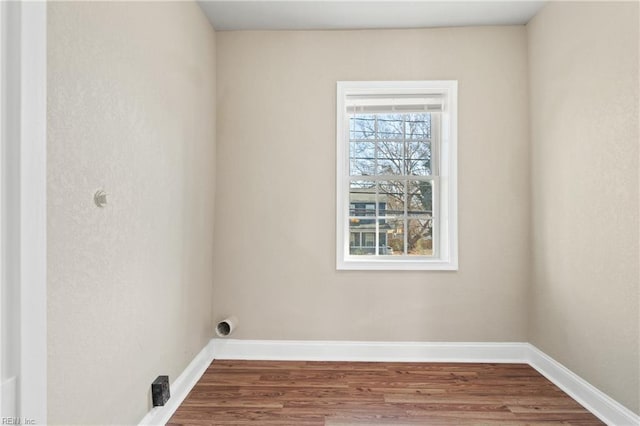 washroom with hardwood / wood-style floors