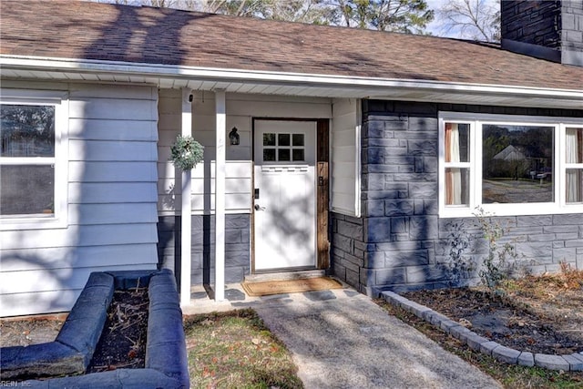 view of doorway to property