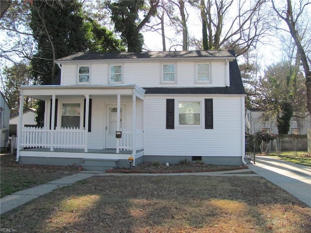 view of front of house featuring covered porch