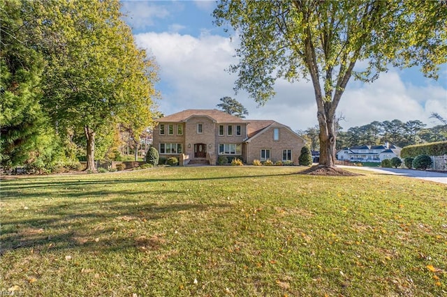 view of front of house with a front yard