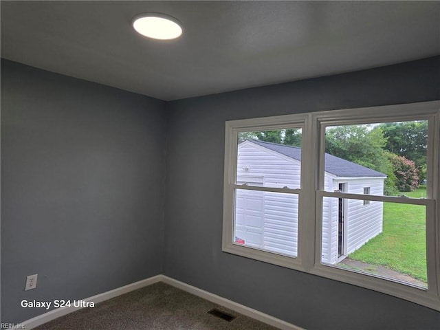 spare room with carpet floors