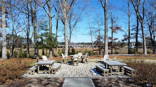 surrounding community with a patio area