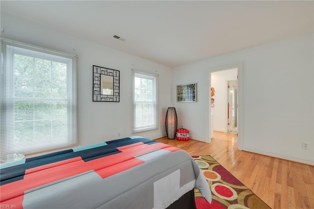 bedroom featuring hardwood / wood-style floors