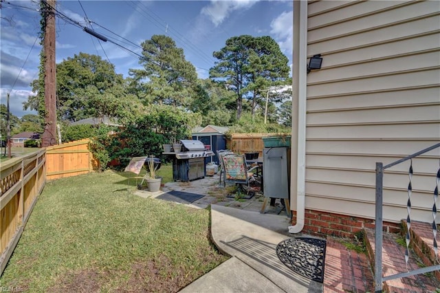 view of yard with a patio