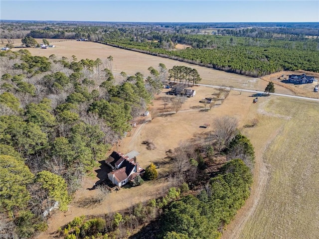 bird's eye view with a rural view