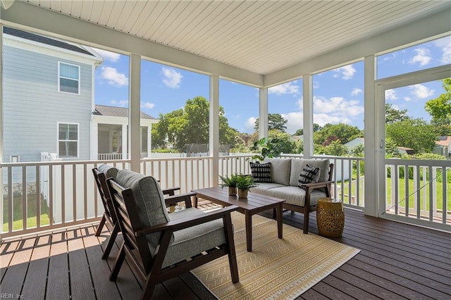 view of sunroom