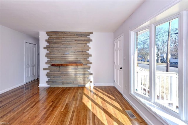 interior space featuring dark wood-type flooring