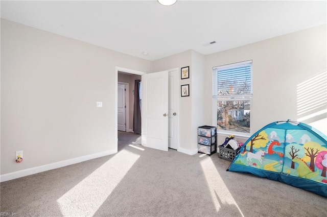 bedroom with carpet