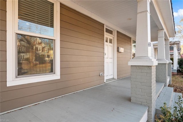 view of patio / terrace with a porch