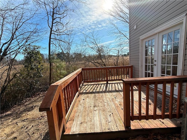 deck with french doors