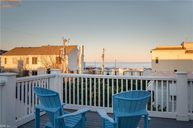 view of deck at dusk