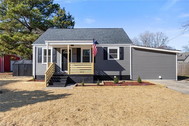 view of front of home with a porch