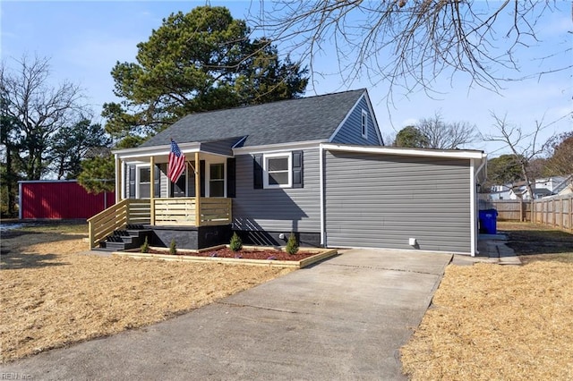 view of front of house with a porch