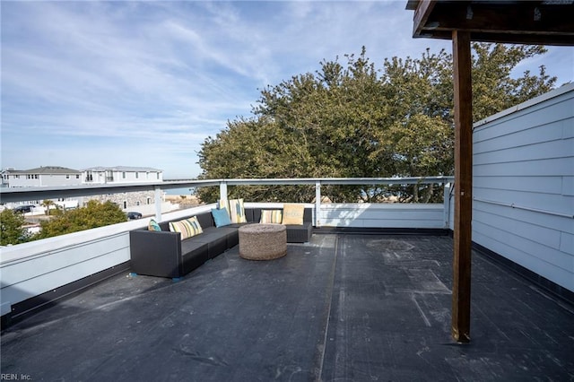 exterior space featuring an outdoor hangout area