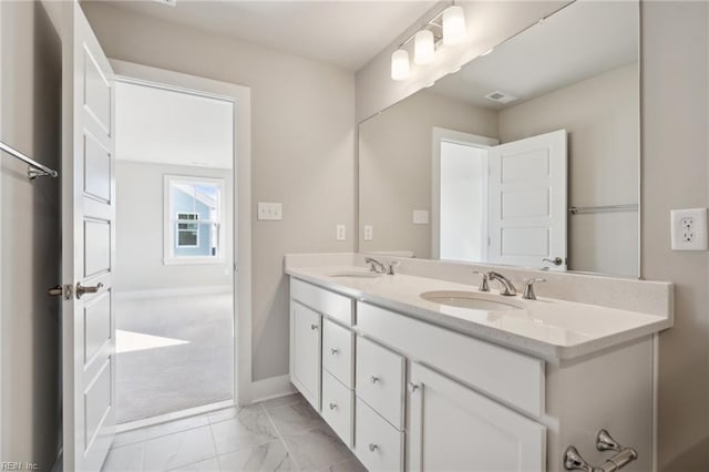 bathroom with vanity