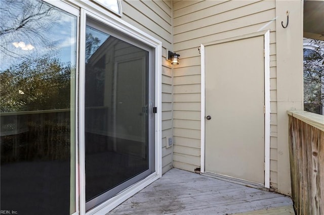 view of doorway to property