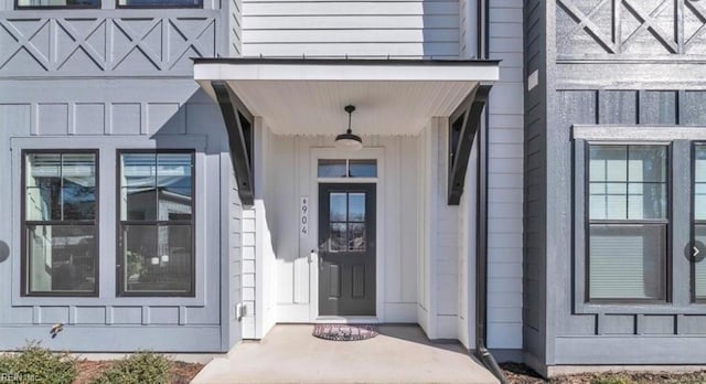 view of doorway to property