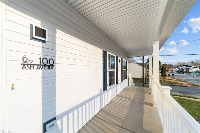 exterior space with covered porch