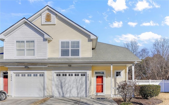 view of front of house featuring a garage