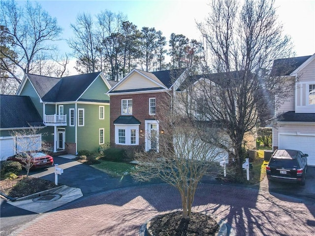 view of property featuring a garage