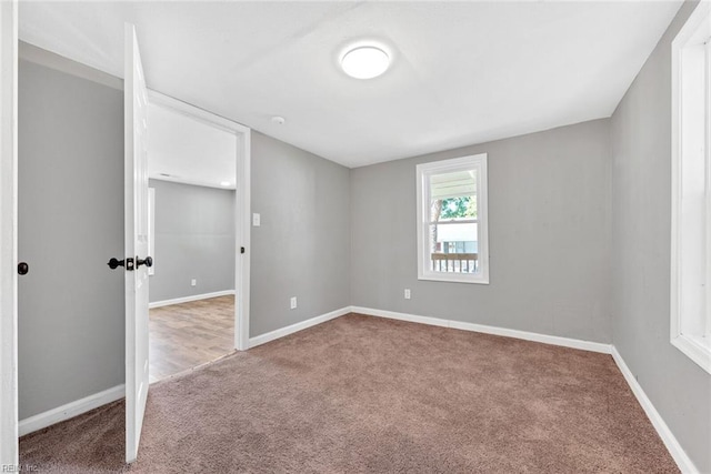 view of carpeted spare room