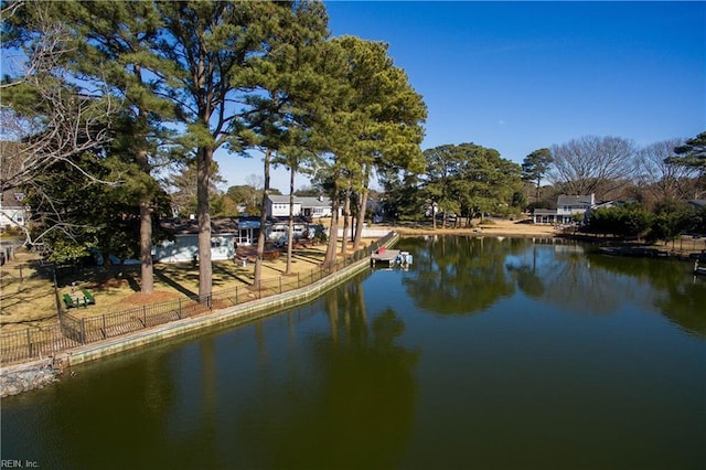 view of water feature