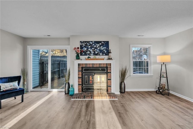 living room featuring hardwood / wood-style floors