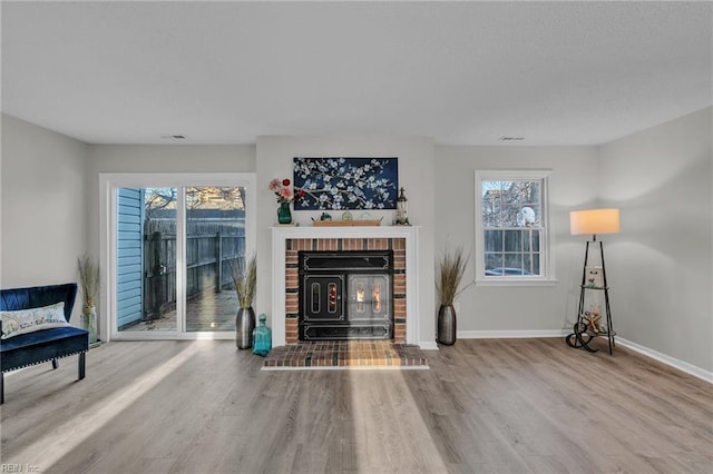 living room featuring hardwood / wood-style flooring