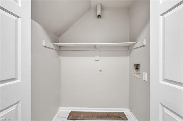 laundry room with washer hookup and hookup for an electric dryer